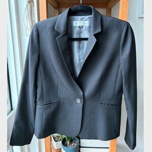 Tahari Arthur S. Levine Petite Pinstripe One-Button Blazer - Size 4P